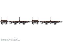 REE Modeles VM-037 - Set de 2 Flat Wagon (Tree trunk transport), Brown, CFC Htv 6663 & Htv 6672