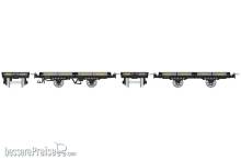 REE Modeles VM-038 - Set de 2 Flat Wagon Grey / Black steel, Hv 6596 & Hv 6155