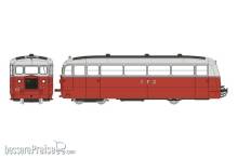 REE Modeles VM-057-S - DE DION Type NC des CFD Saône & Loire N°402, 2 Phares, Rouge/Gris Perle, toit gris Ep.II-III - DCC SOUND