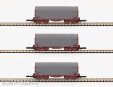 Azar Models W03-SL - 3teiliges Set Schiebeplanenwagen – ohne Logo – Spur Z - Ep.IV-V