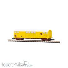 Azar Models W04-VA - SNCF-Güterwagen mit Drehgestellen - Spur Z 1:220 - gelbe Lackierung für den Viehtransport - Seitentüren mit Kuhkopf.