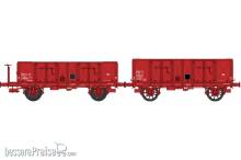 REE Modeles WB-479 - SET of 2 OCEM 29 Gondola Red Brown SNCF Era III