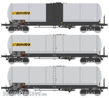 REE Modeles WB-594 - SET of 3 Long ANF Tank wagons, bogie Y 23M Ep.V-VI SIMOTRA