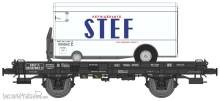 REE Modeles WB-651 - UFR Simple black, plain wheels N°597893 + Refrigerator Trailer « STEF » Era III
