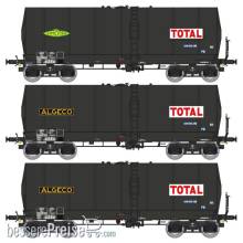 REE Modeles WB-664 - SET of 3 FAUVET-GIREL Tank wagon, bogie Y 23 “TOTAL”, Era III