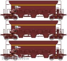 REE Modeles WB-673 - SET of HOPPER F70 Facs SNCF EraV (N° 33 87 694 2 014-6 / 33 87 694 2 026-0 & 33 87 694 2 039-3)