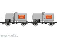 REE Modeles WB-716 - Set de 2 citernes VINTRANSPORT GENEVE, Alu, black frame, SNCF Era III