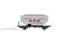 REE Modeles WB-724 - Grain wagon CTC, grey, black frame, Era III