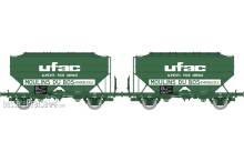 REE Modeles WB-734 - Set of 2 Grain wagons UFAC Moulin Du Bos, Era IV