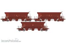 REE Modeles WB-806 - Set of 3 STONE Hopper F70 Uas « INFRA V » SNCF Era VI