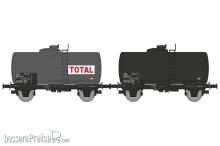 REE Modeles WB-872 - Set of 2 oil transport tank wagon TOTAL Era. IV