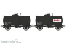 REE Modeles WB-874 - Set of 2 oil transport tank wagon SIMOTRA ESSO Era. III