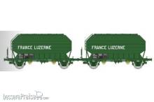 REE Modeles WB-902 - 2-tlg Set Getreidewagen Céréalier FRANGECO „ FRANCE LUZERNE “ der SNCF - Ep.IV
