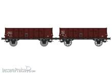 REE Modeles WB-916 - Set of 2 gondola steel body n°243 771 & 243 866 SNCF Era. III