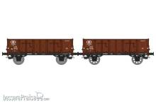 REE Modeles WB-923 - Set of 2 gondola steel body n°1160302 & 1161368 SNCB Era. III