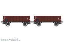 REE Modeles WB-926 - Set of 2 gondola steel body n°701 125 Om19 & 703 201 Om19 DB Era. III