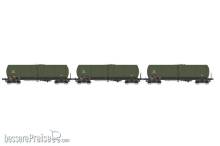 REE Modeles WB-939 - 3tlg. Set ANF Kesselwagen ´ESSENCE DES ARMEES´(Lange Version) - Ep.V