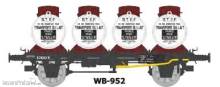 REE Modeles WB-952 - Flachwagen mit 4 Milchcontainern “STEF” Nord - Ep.II