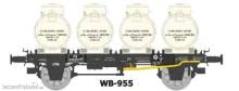 REE Modeles WB-955 - Flachwagen mit 4 Milchcontainern “MESSAGERIES LAITIERES” PO Ep.II