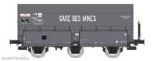 REE Modeles WB-965 - Kokswagen ´GARE DES MINES´ in grauer Farbgebung der SNCF mit Bremserbühne - Ep.III