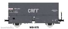 REE Modeles WB-975 - Kokswagen “CRFF” in dunkelgrauer Farbgebung der SNCF mit Bremserbühne - Ep.III