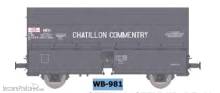 REE Modeles WB-981 - 2tlg. Set Kokswagen ´STEMI´ in grauer Farbgebung der SNCF, 1 Wagen mit Bremserbühne - Ep.V