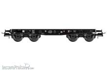 REE Modeles WBA-019 - Flat Wagon for heavy loads 4 axles Black with German bogie, SSyw 18444, Era III A