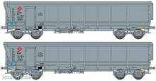 REE Modeles WBSE-010 - SET of 2 Gondola Tams Era.V Bogie Y25 ERMEWA N°33 87 0807 314-7 & N°33 87 0807 357-6 grey (2015)