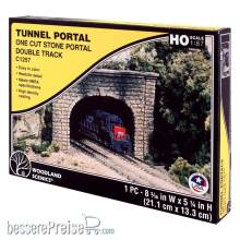 Woodland Scenics WC1257 - H0-Spur Tunnelportal zweigl. geschnittener Stein