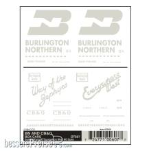 Woodland Scenics WDT607 - BN und CB u. Q Güterwagenbeschriftung H0
