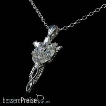 Weta Workshop WETA86-30-01085 - Herr der Ringe Replik 1/1 Anhänger & Kette Arwens Abendstern (Sterling Silber)