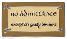 Weta Workshop WETA861804520 - Herr der Ringe Magnet No Admittance (Enamel) 7 cm