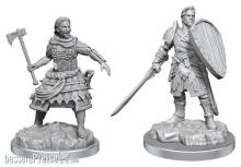 Wizkids WIZ90639 - D&D Nolzur´s Marvelous Miniatures Miniaturen unbemalt 2er-Pack Human Fighters