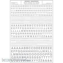 Woodland Scenics WMG725 - gotische Buchstaben, silber