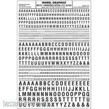 Woodland Scenics WMG737 - Buchstaben, eng, schwarz