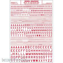 Woodland Scenics WMG741 - Buchstaben, amerikanischer Typ, rot