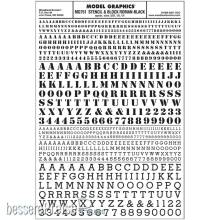 Woodland Scenics WMG751 - Buchstaben, Schablonen u. Blockschrift,schwarz