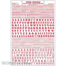 Woodland Scenics WMG753 - Buchstaben, Schablonen u. Blockschrift, rot