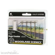 Woodland Scenics WUS2250 - N Wired Poles Single Crossbar