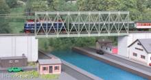 Modellbau Laffont Z4501 - Fachwerk-Kastenbrücke 1-gleisig resedagrün