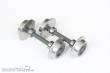 Modelbouw Boerman 0005-0201-9011 - 2 stk Kugellager Achse 20mm Grau (45mm Spurweite)