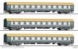 Tillig 01096 - Reisezugwagenset Filmzug der DB AG, bestehend aus drei Reisezugwagen, Bauart Halberstadt, Ep. V