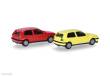 Herpa 014014 - Herpa MiniKit: Volkswagen (VW) Golf III VR6 2türig, 2er-Set, Schwefelgelb/Flashrot
