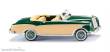 Wiking 014302 - MB 220 S Cabrio - moosgrün