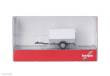 Herpa 051576-005 - PKW-Planenanhänger 1-achs, weiß