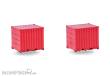 Herpa 053594-004 - 2x 10ft Container, rot