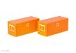 Herpa 053600-004 - 2x Baucontainer, kommunalorange