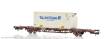 NMJ 1000198 - NMJ Topline Lgns 42 76 443 2015-1 Containertragwagen der CargoNet mit 1 stück Tollpost-Globe thermo container, H0