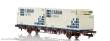 NMJ 1000205 - NMJ Topline Modell 507.109 des Lgns 42 76 443 2065-8 Containertragwagen der CargoNet mit 2 x 25 Fuss Kühlcontainer Cargo Partne, H0