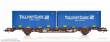 NMJ 1000207 - NMJ Topline 507.116 Lgns 42 76 443 2168-4 Containertragwagen der CargoNet mit 2 x 23 Fuss Tollpost-Globe Containern, H0